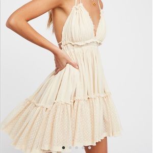 100 degrees mini dress Free People M light tan